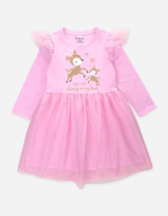 Váy Giáng sinh phối lưới tay dài