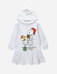 Váy Hoodie Snoopy bé gái tay dài có túi