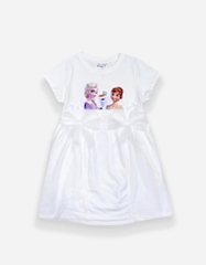 Váy bé gái đính nơ Elsa Anna