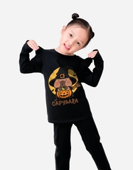 Đồ bộ bé gái tay dài mùa thu Capybara
