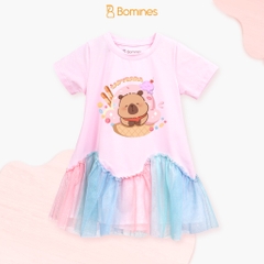 Váy bé gái phối lưới Capybara