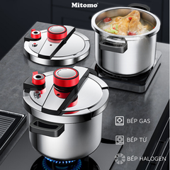 Nồi áp suất inox đáy từ cao cấp Mitomo 304AEU