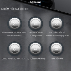 Nồi áp suất inox đáy từ cao cấp Mitomo 304AEU