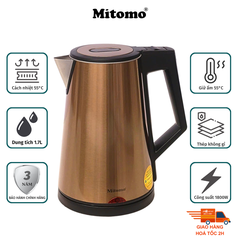 Ấm đun nước siêu tốc 3 lớp cao cấp Mitomo ST-631