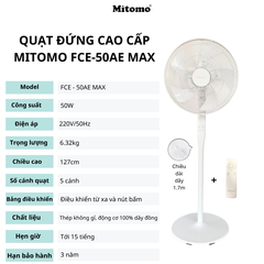 Quạt Cây Điện Tử  Cao Cấp Mitomo FCE-50AE MAX