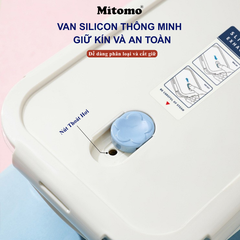Bộ 4 Hộp Thuỷ Tinh Hình Tròn Đựng Phực Phẩm Cao Cấp Mitomo