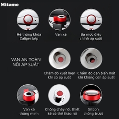 Nồi áp suất inox đáy từ cao cấp Mitomo 304AEU