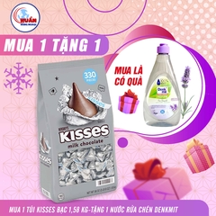 KẸO SOCOLA HERSHEY'S  KISSES BẠC-Túi lớn 330 viên 1,58kg
