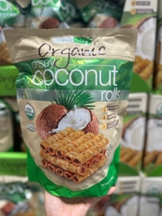 Bánh quế dừa hữu cơ Tropical Fields Organic Crispy Coconut Rolls 312g của Mỹ