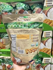 Bánh quế dừa hữu cơ Tropical Fields Organic Crispy Coconut Rolls 312g của Mỹ