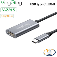 Bộ Cáp chuyển USB typeC sang HDMI 4K VEGGIEG V-Z915