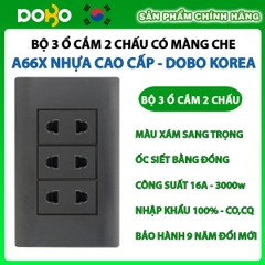 Bộ ổ cắm điện, công tắc điện A66X cao cấp DoBo Hàn Quốc - Nhập khẩu chính hãng - bảo hành 9 năm