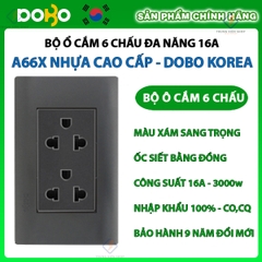 Bộ ổ cắm điện, công tắc điện A66X cao cấp DoBo Hàn Quốc - Nhập khẩu chính hãng - bảo hành 9 năm
