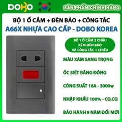 Bộ ổ cắm điện, công tắc điện A66X cao cấp DoBo Hàn Quốc - Nhập khẩu chính hãng - bảo hành 9 năm