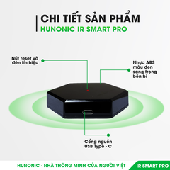 (Bản Pro tặng củ sạc) Bộ điều khiển Tivi, Điều Hoà qua điện thoại Hunonic IR Smart PRO, điều khiển điều hòa, tivi,quạt