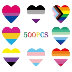 500 sticker LGBT trái tim đa sắc