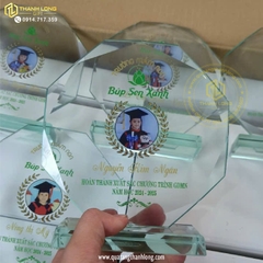 Kỷ niệm chương Pha lê - tròn 14cm