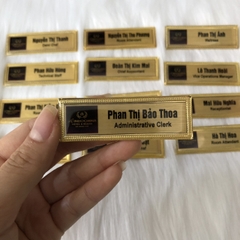Bảng Tên Cố Định Viền Vàng Vẻ Đẹp Tinh Tế
