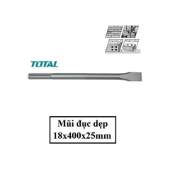 Mũi đục đuôi gài Total, mũi đục dẹp và mũi đục nhọn chuyên dùng để đục, khoét bề mặt cứng