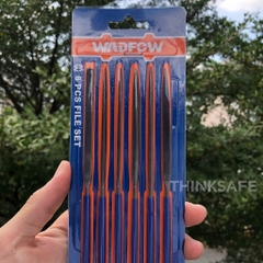 Bộ 6 giũa tiện dụng Wadfow WSF1606 kích thước 140mm giũa sắt đa năng gồm giũa phẳng tròn bán nguyệt vuông tam giác dẹp