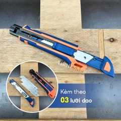 Dao rọc giấy Wadfow nhiều kích thước 132 - 168mm kèm lưỡi SK5 kích thước lưỡi 18x100mm và 9x80mm - Trang bị toàn diện