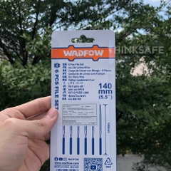 Bộ 6 giũa tiện dụng Wadfow WSF1606 kích thước 140mm giũa sắt đa năng gồm giũa phẳng tròn bán nguyệt vuông tam giác dẹp