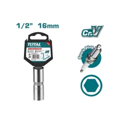 Bộ tuýt mở bugi TOTAL THSPS12166 THSPS12216 16-21mm đầu tuýp lục giác 1/2" thép CRV bền chịu nhiệt - Trang bị toàn diện