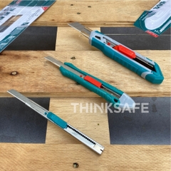 Dao rọc giấy Total lưỡi dao SK5, Nhiều kích thước, dùng cắt giấy, băng keo, rọc thùng Bút rọc giấy, điêu khắc gỗ