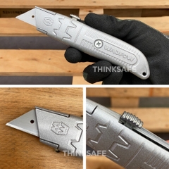 Dao rọc giấy Wadfow WSK6661 tiện dụng 150mm tự động khóa thân hợp kim nhôm kèm lưỡi SK5 19x61mm