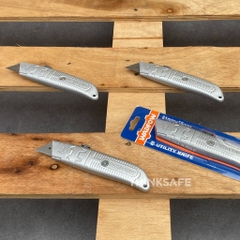 Dao rọc giấy Wadfow WSK6661 tiện dụng 150mm tự động khóa thân hợp kim nhôm kèm lưỡi SK5 19x61mm