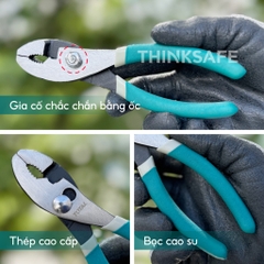 Kìm mũi trượt Total THT118062, THT118082, THT118102, Kích thước 6 inch- 10 inch, Kìm 2 lỗ đen bóng - Trang bị toàn diện