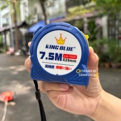 Thước cuộn KingBlue LA-50.25/ LA-100.25 rộng 25mm, dài 5 - 10 mét, vỏ nhựa ABS thước kéo thép, thước mét đo lường