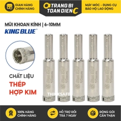 Hộp mũi khoan kính BlueBird KK chính hãng KingBlue nhiều kích cỡ 6 - 21mm Mũi khoét kính, gạch, đá granit bền, sắc bén