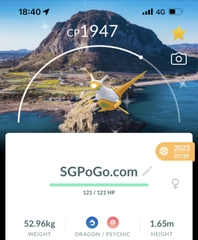 Shiny Latias with Jeju background