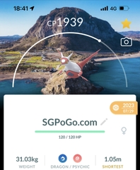 Shiny Latias with Jeju background