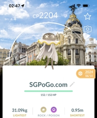 Shiny Nihilego with Marid background (Go Fest 2024)