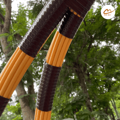 Xích đu cần kép mix màu vàng nâu