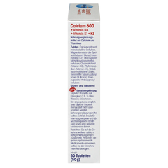 Viên uống Mivolis Calcium 600 + Vitamin D3 + K1 + K2, 30 Viên