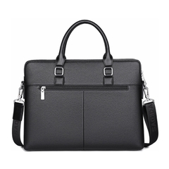 Cặp da công sở đựng Laptop Saqidaishu da vân kèm 2 ngăn kép