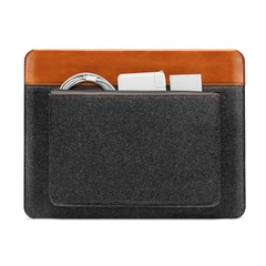 Túi chống sốc chính hãng TOMTOC (USA) Felt & PU Leather - H16-C02 cho Macbook Pro/Air 13