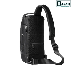 Túi đeo chéo WEIXIER phong cách thể thao, khóa mật mã kèm cáp sạc ẩn cao cấp