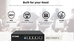 Switch D-Link hỗ trợ POE, tốc độ Gigabit 1Gbps (3 Năm | Vỏ Sắt)