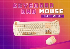 Combo Phím + Chuột Meo Meo - Hàng chính hãng | Bảo hành 1 năm | Có xuất VAT