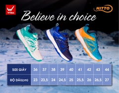 Giày thể thao Wika Hitto đa năng cầu lông, bóng bàn, bóng chuyền, chạy bộ siêu êm