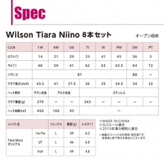 Set gậy golf Wilson Tiara Niino 2024 for Ladies