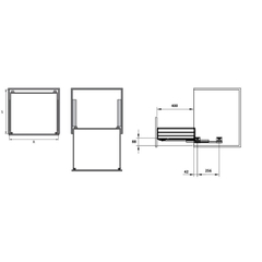 Khay bát đĩa gắn cánh tủ dưới Hafele