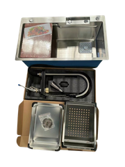 CHẬU 1 HỐ ĐÚC 304 (7846 – AFC) + VÒI + THỚT