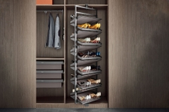 TỦ GIÀY 12 TẦNG XOAY 360 ĐỘ KHUNG HỢP KIM NHÔM SANG TRỌNG