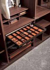 HỘP TRANG SỨC BẰNG DA CAO CẤP KHUNG HỢP KIM NHÔM + ABS + RAY ÂM GIẢM CHẤN