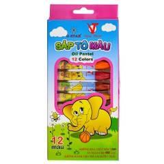 G-Star Sáp Dầu Con Voi Hộp Giấy 12 Màu (20 Hộp/Lốc; 20 Hộp/ Thùng)